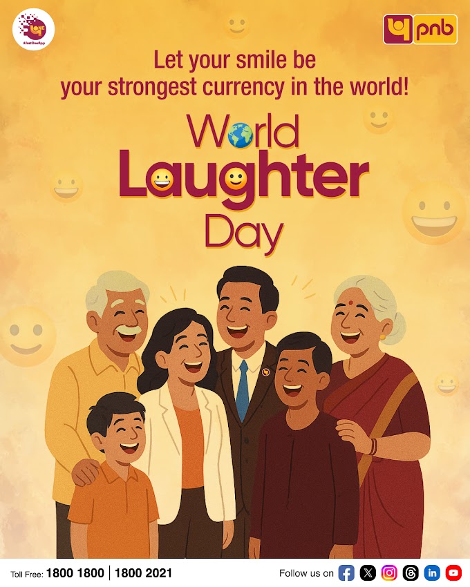 CSC GOBINDAPUR DEBRA BARAM BAZAR PNB SUB BC CSP CENTER POINT IN PANCHGERIA PUNJAB NATIONAL BANK BANNER PNB World Laughter Day