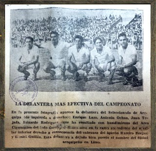 Delantera de la Selección arequipeña de 1953