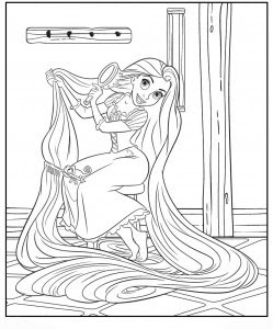 Tangled Coloring Sheets on Princess Rapunzel Coloring Pages Picture