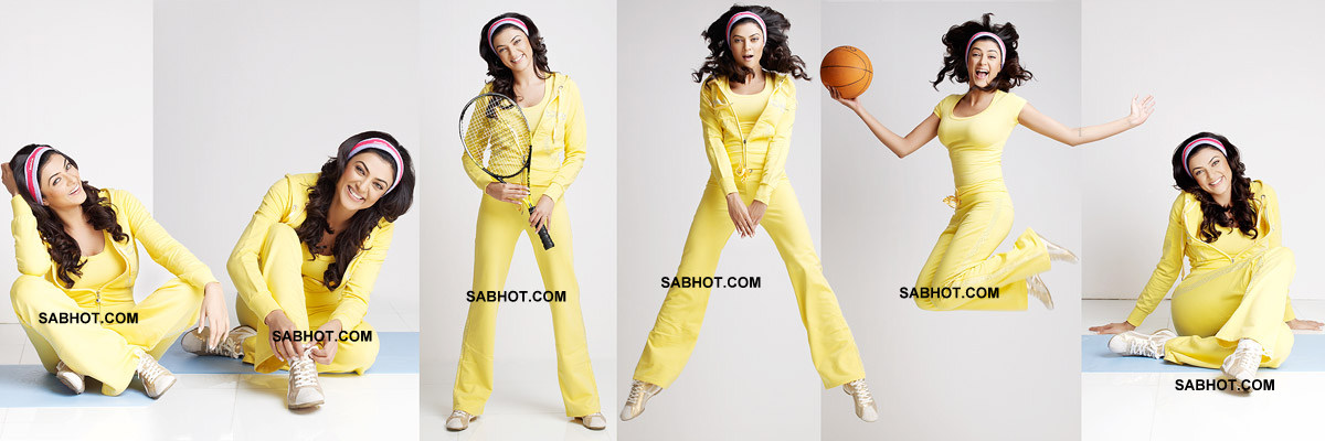 Sushmita proves she is still young and fit in this photoshoot where she is a sporty diva in yellow.  - sushmita sen in yellow workout outfit photoshoot