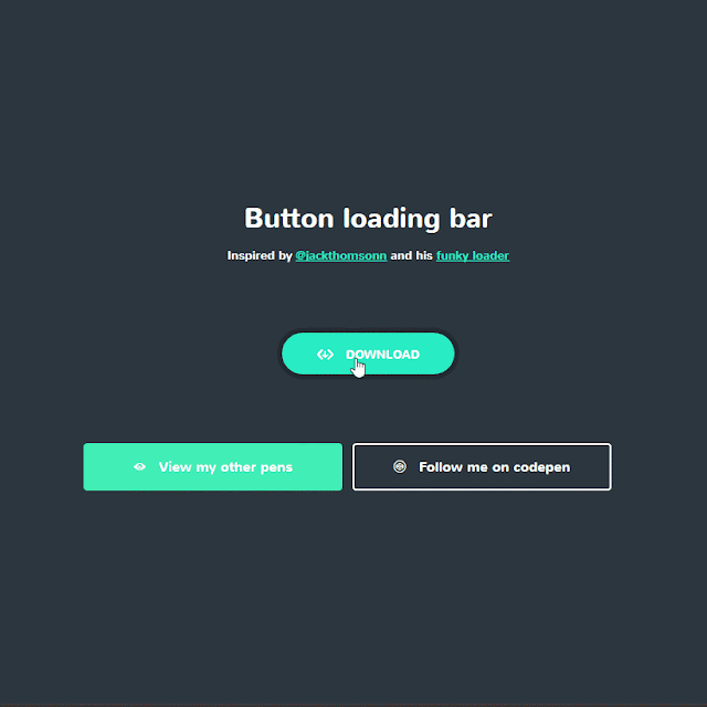 Pure CSS Loading Bar Button