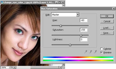 tutorial mengubah warna mata dengan photoshop