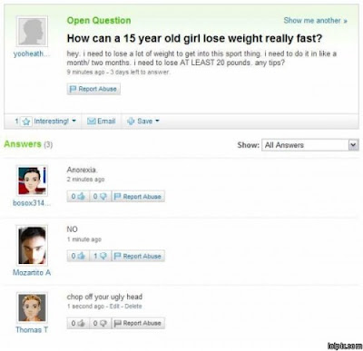 yahoo answers funny. Funny Yahoo Answers