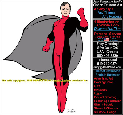 Order Superhero Cartoons Online Drawn from Photos