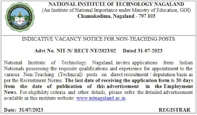NIT-Nagaland-Advertisement-2023-www.indgovtjobs.in
