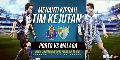 Hasil Skor Akhir Porto vs Malaga Leg 1 Liga Champion (Rabu, 20 Februari 2013)