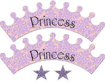 Princess: Free Printable Cupcake Wrapper. 