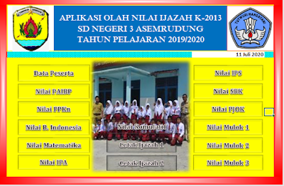 Download Aplikasi Olah Nilai Ijazah Jenjang SD Terbaru Saat Ini