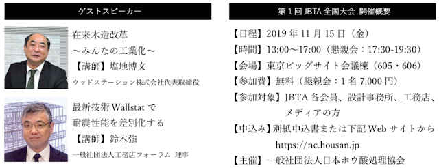  日本ホウ酸処理協会全国大会ゲストスピーカー