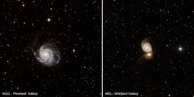 M101 and M51 Imaged on ATEO-1 by students from the Astro Club at Sacred Heart High School Kingston, MA