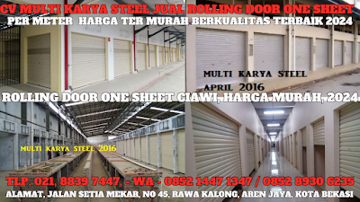 GAMBAR, ROLLING DOOR ONE SHEET, CIAWI, HARGA, ROLLING DOOR ONE SHEET, PER METER, TERBARU, 2024