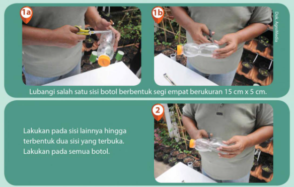 Membuat Rangkai Botol Hidroponik Kreatif