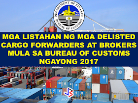 The Bureau Of Customs has released an initial list of delisted cargo forwarders and brokers this 2017. This includes some bug names in cargo industries like BDO Leasing and Finance, Inc., Cebu Air, Inc., and Megawide Construction Corp among others.  The BOC advised the public not to make any business or transactions with any of these  delisted cargo companies.               BOC acting spokesperson for Intelligence and Enforcement Groups Neil Anthony Estrella said earlier  that included in the list are companies with previous violations and those proven to be non-existent following the site visit by BOC staff.  Erring companies will be immediately suspended once the initial list is out,  however,  Estrella noted that the suspension of some non-existent companies has already taken place.    Estrella said that unless lifted, suspension on the violators may be permanent. He assured that the BOC will “always abide by due process” in delisting and suspending importers and customs brokers who will not comply with the rules.  He added that should new accreditation process be needed, the BOC might issue  recommendation.