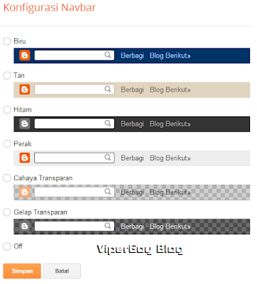 Cara Menghilangkan Navbar Pada Blog ViperGoy