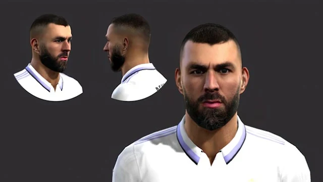 Karim Benzema Face 2023 For PES 2013