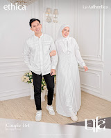 Koleksi Ehica Terbaru Couple 164 Broken White Baju Muslim Sarimbit Keluarga Outfit Hari Raya Lebaran Idul Fitri 2023 Putih Anggun Elegan Best Seller