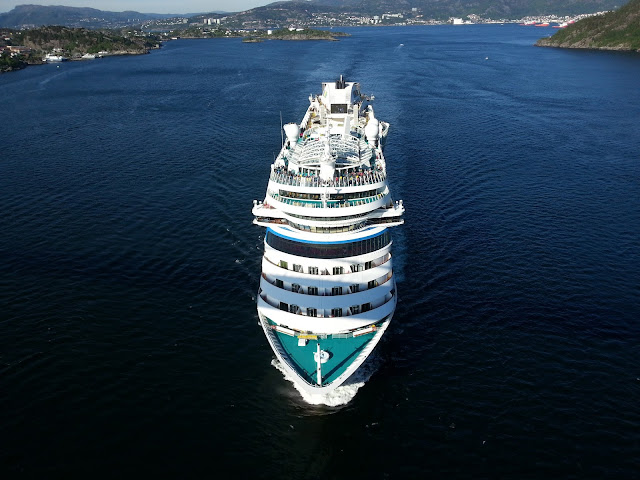 Cruise ship AIDAsol in Bergen, Norway; Fjords Cruise; Ships in Bergen