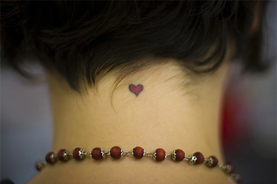 Heart tattoo for men.