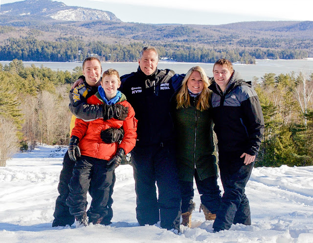 Family picture in the snow. Schroon Lake, NY
