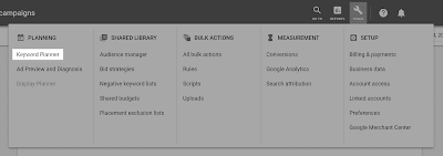 Keyword planner