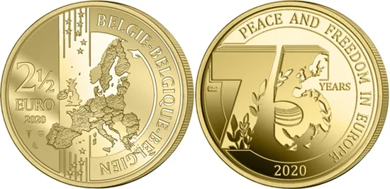 Belgium 2,5 euro 2020 - 75 years of peace and freedom