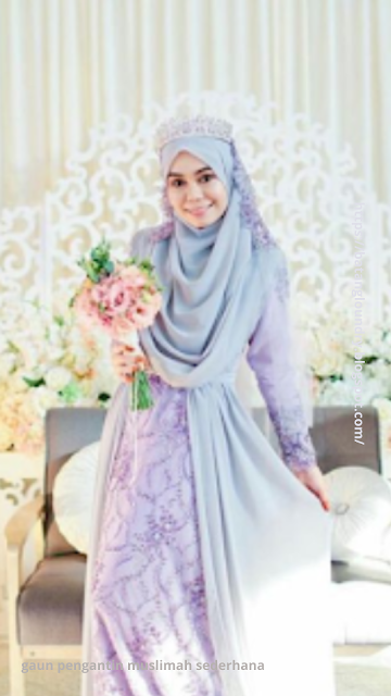 gaun pengantin muslimah sederhana