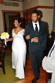 Mason walks with his mother, Michelle - Wedding Ceremony celebrated by Patricia Stimac, Seattle Wedding Officiant