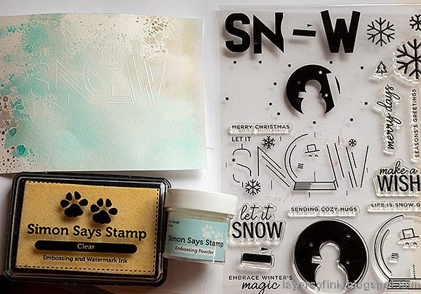 Layers of ink - Let It Snow Card Tutorial by Anna-Karin Evaldsson.
