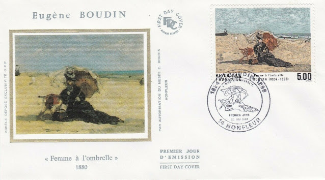 France 1987 FDC Eugene Boudin FDC