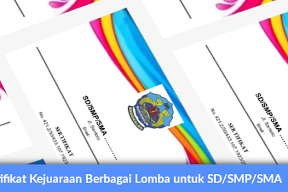 Contoh Akta Kejuaraan Banyak Sekali Lomba Untuk Sd/Smp/Sma