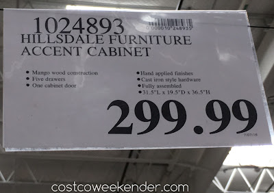 Deal for the Hillsdale Furniture Accent Cabinet at Costco