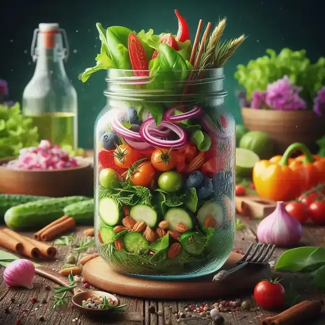 Easy meal prep ideas that include Mason jar salads-meaning fresh, layered ingredients perfect for grab-and-go lunches; they stay fresh for days and come in so many flavors.