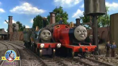 Beautiful Emily the green train fill up water Thomas friend train James the really splendid engine