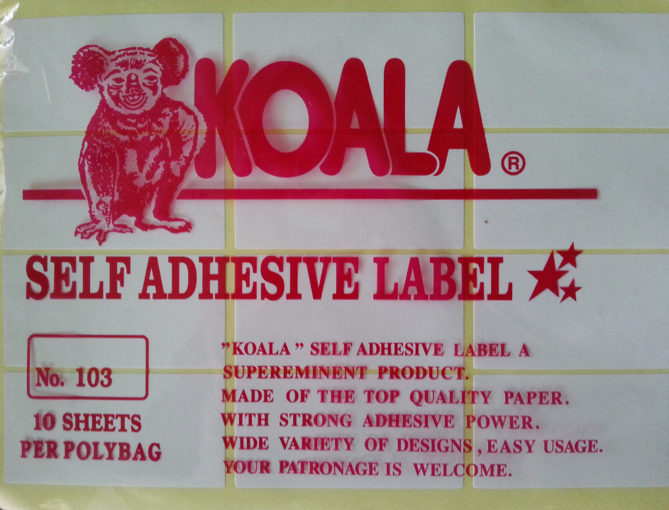 Membuat Label Undangan No 103 Cap Koala Mulungan Nfo