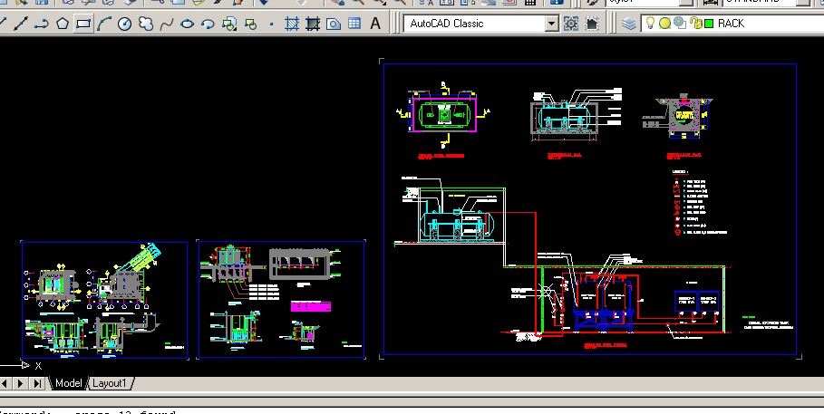 GAMBAR AUTOCAD RUANG  GENSET PEKERJAAN MEKANIKAL 