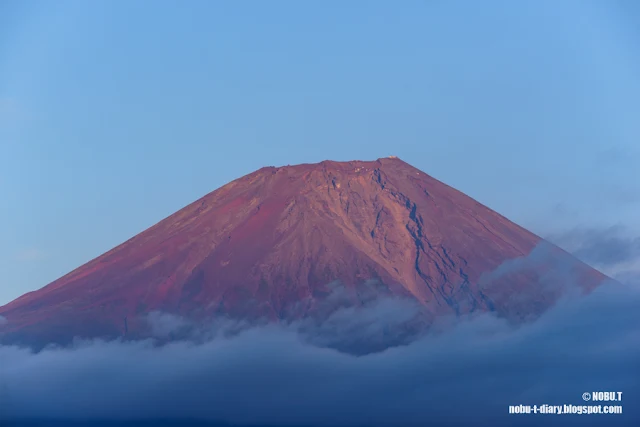 夕日の赤富士～朝霧高原