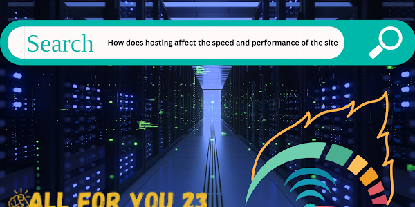 How does hosting affect the speed and performance of the site