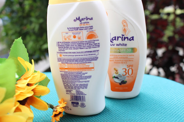 kandungan marina uv whitening extra spf 30 pa ++ body lotion