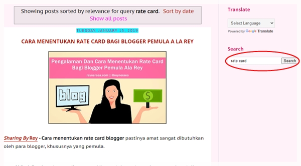 Rate Card Blogger