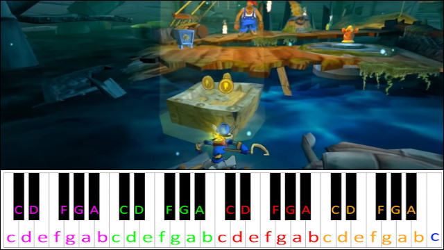 Gunboat Graveyard (Sly Cooper) Piano / Keyboard Easy Letter Notes for Beginners