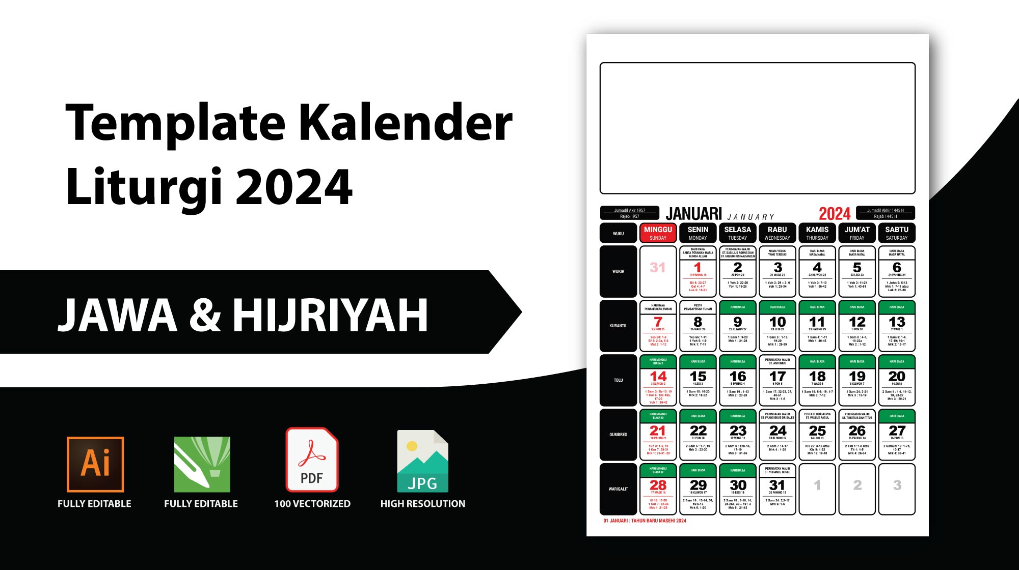 Kalender liturgi 2024