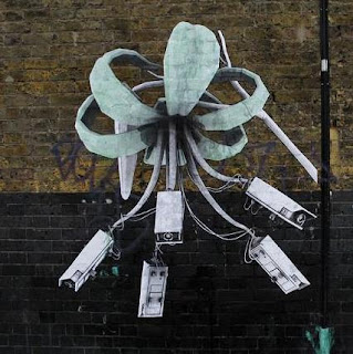 camera graffiti flowers