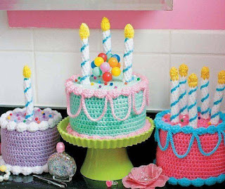 Pasteles decorados al estilo crochet