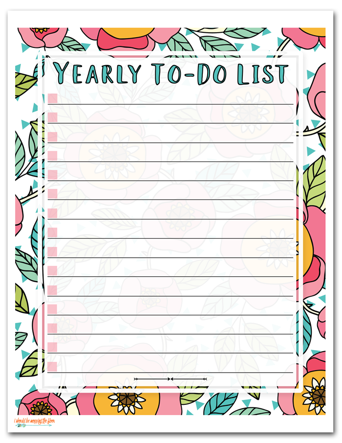 Yearly To Do List