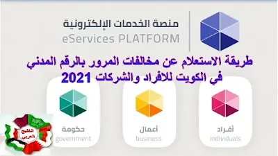 طريقة الاستعلام عن المخالفات المرورية بالرقم المدني الكويت 2021 للافراد والشركات