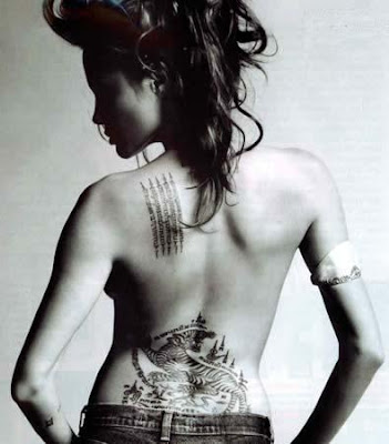 Angelina Jolie's tattoo designs. Angelina Jolie's tattoo designs