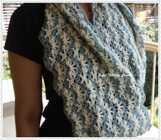 free crochet infinity chevron cowl pattern