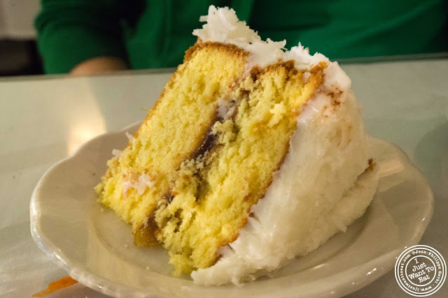 image of coconut cake at Sylvia's in Harlem, NYC, New York