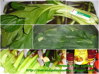 Choy Sum with Oysters Sauce - Cooking Procedure