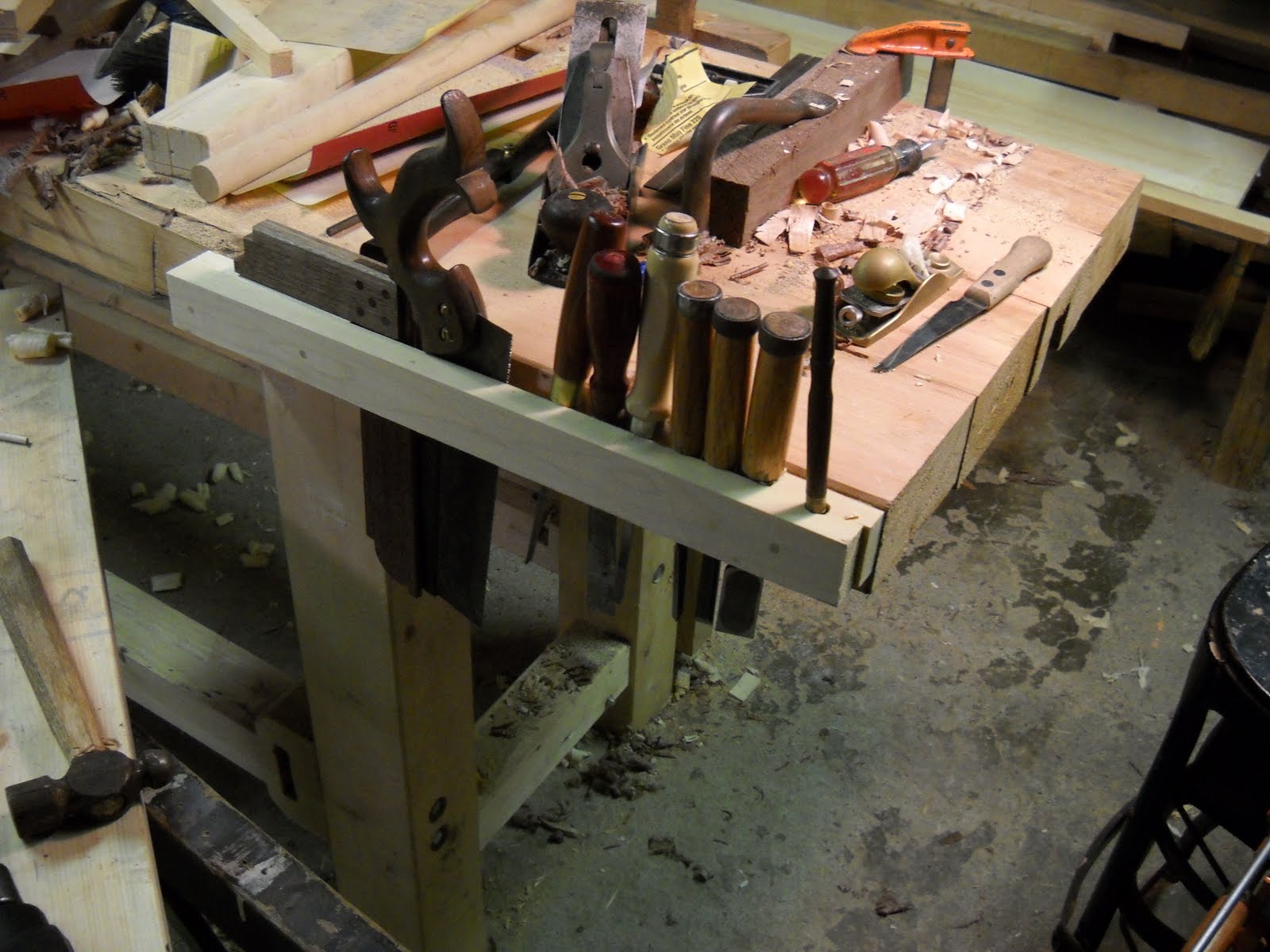 woodshop workbench
